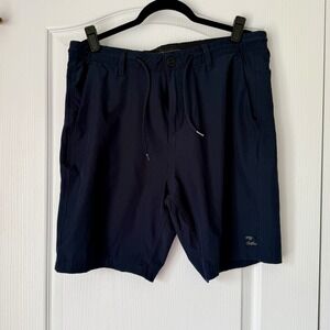 Billabong Men's Ozzy Hybrid Shorts 20" Navy Button Drawstring Stretch Size 33